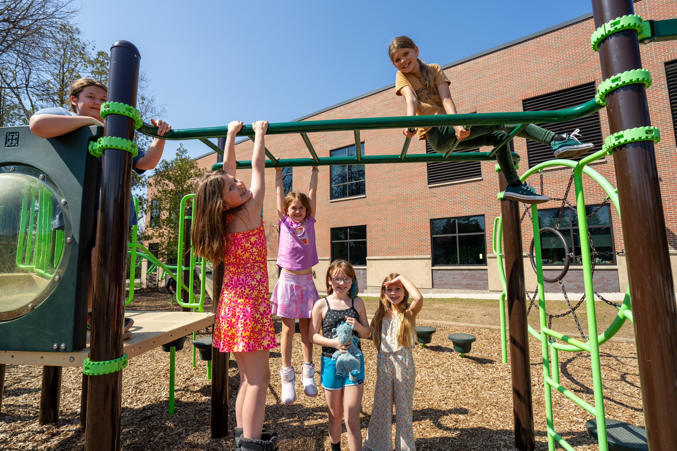 students on the playground